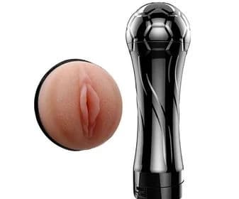 (LB7031) Masturbador Masculino Vibratório com Vagina à Pilha