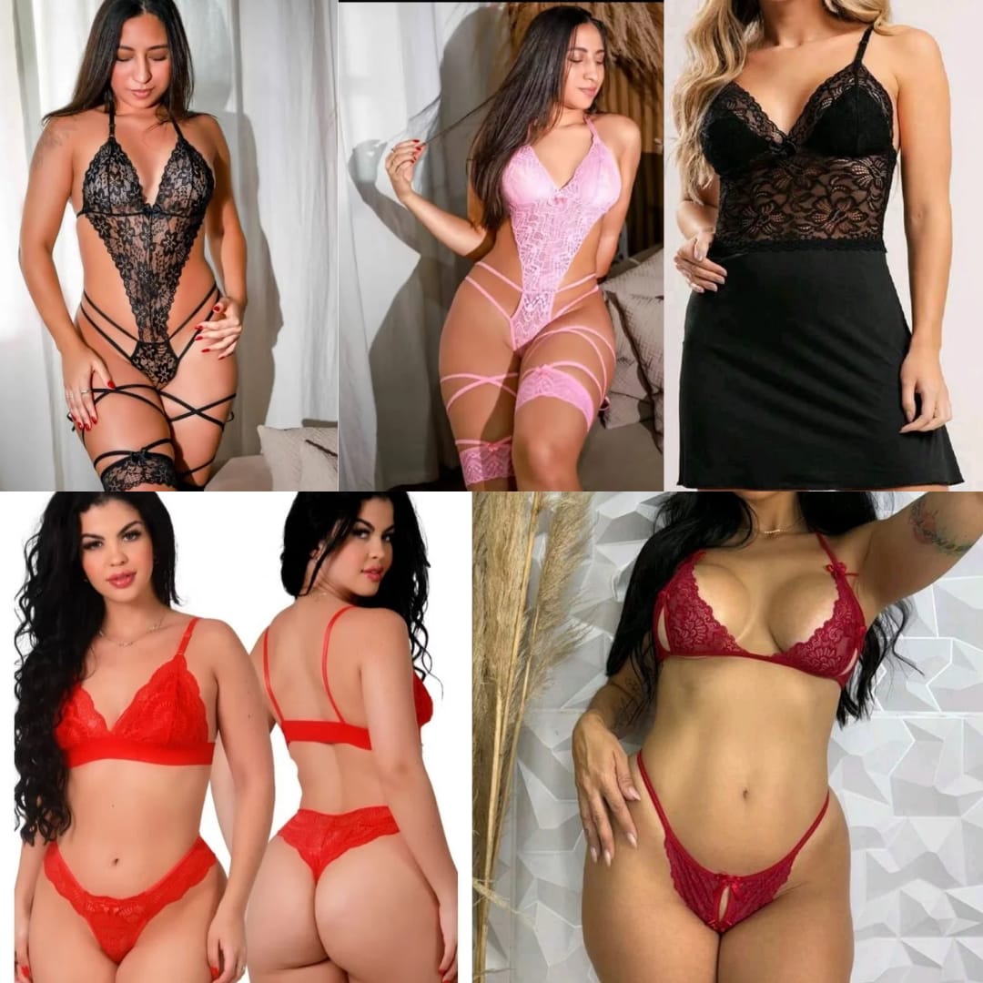 Seleção de lingeries e produtos em destaque